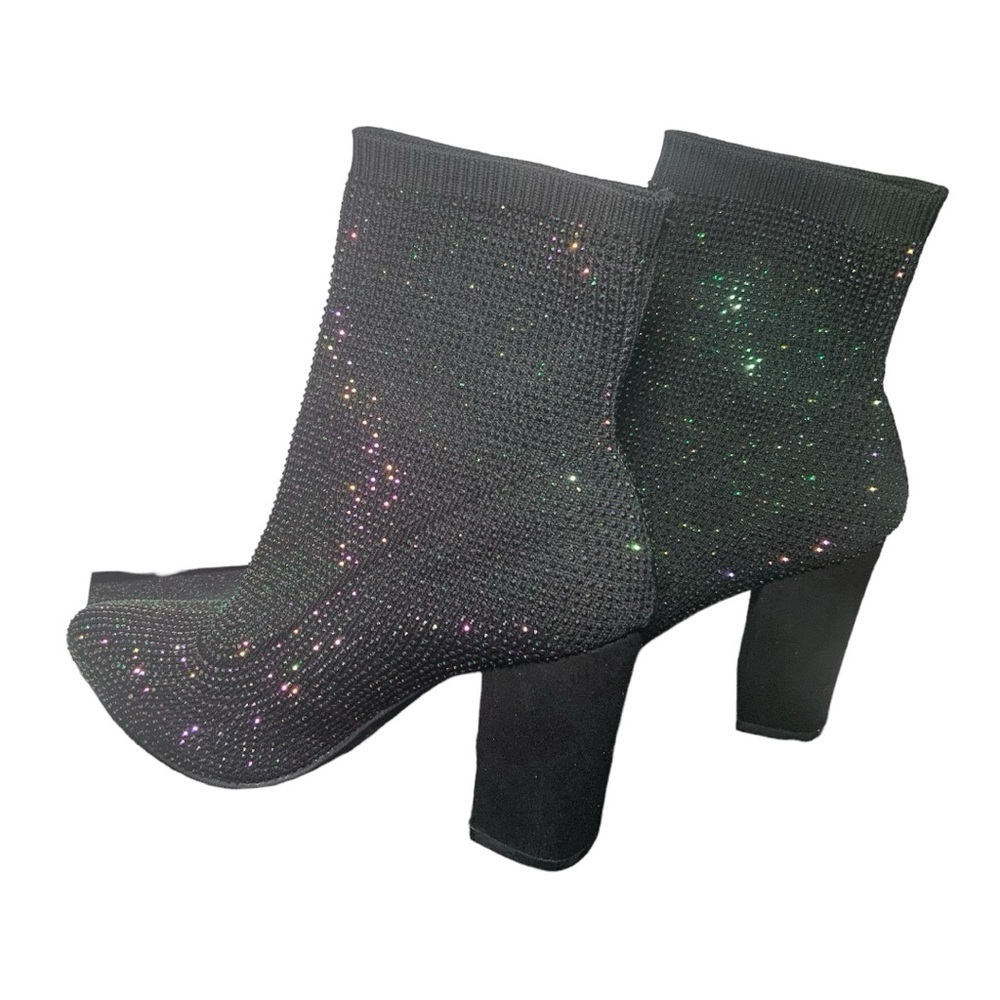 Wild Pair Era’s Tour Iridescent Black Rhinestone Sock Bootie…Swiftie Alert! - Picture 6 of 7